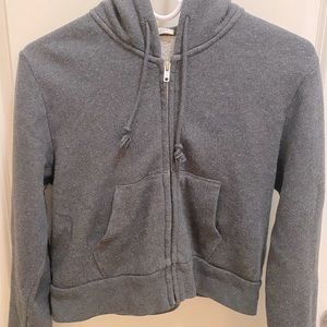 Grey cropped brandy Melville jacket